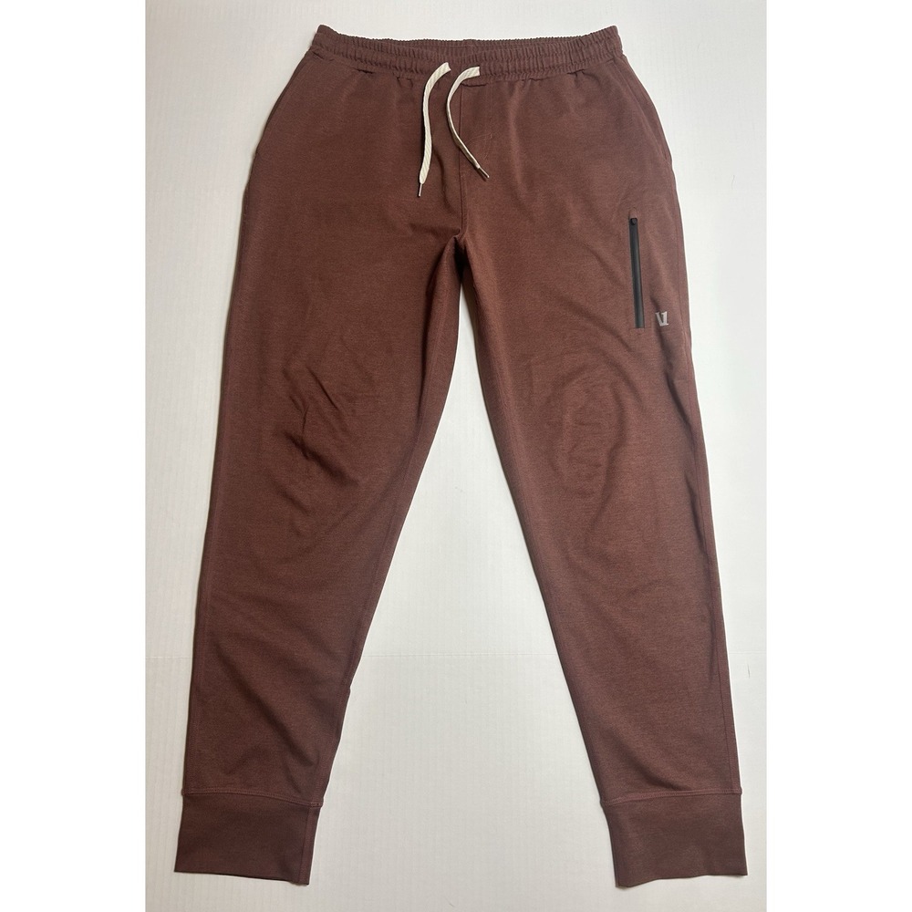Vuori Sunday Performance Burgundy Jogger Sweatpants Men's Size Large Stretch EUC